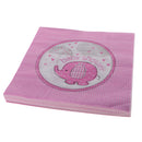 Pack of 20 Elephant Square Paper Napkins Serviettes Party Supplier 33 x 33cm Pink