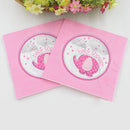 Pack of 20 Elephant Square Paper Napkins Serviettes Party Supplier 33 x 33cm Pink