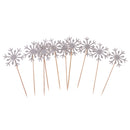 10 Pieces Glitter Snowflake Cake Picks Kids Adults Birthday Party Festival Xmas Wedding Cupcake Toppers Favors