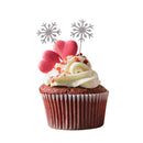 10 Pieces Glitter Snowflake Cake Picks Kids Adults Birthday Party Festival Xmas Wedding Cupcake Toppers Favors