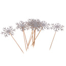 10 Pieces Glitter Snowflake Cake Picks Kids Adults Birthday Party Festival Xmas Wedding Cupcake Toppers Favors