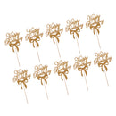 10x Glitter Gold Paper HAPPY BIRTHDAY Alphabets Cake Cupcake Toppers Picks Party DÃ©cor
