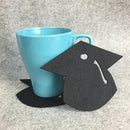 Garduation Doctoral Cap Cup Coasters Drinks Mat Present Photography Props