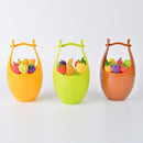 1 Set Assorted Fruit Design Fruit Vegetable Dessert Cake Picks Party Kitchen Bar Tool Gadgets Set Barrel Holder Stand