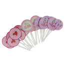 Pack of 30 It's a Girl Happy Valentine Cake Topper Baby Announcement Cupcake Picks