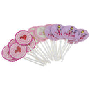 Pack of 30 It's a Girl Happy Valentine Cake Topper Baby Announcement Cupcake Picks