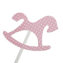 30pcs Paper Horse Cupcake Picks Cake Toppers Party Baby Shower Pink