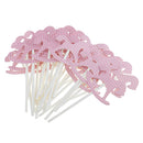 30pcs Paper Horse Cupcake Picks Cake Toppers Party Baby Shower Pink