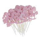 30pcs Paper Horse Cupcake Picks Cake Toppers Party Baby Shower Pink
