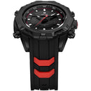 WEIDE 6406 Dual Display Digital Watch Calendar Alarm Luminous Watch Black Case Men Sport Watch