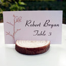 Chic Shabby Style Wood Log Card Holder with Card Wedding Place Card Table Decor