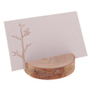 Chic Shabby Style Wood Log Card Holder with Card Wedding Place Card Table Decor