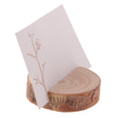 Chic Shabby Style Wood Log Card Holder with Card Wedding Place Card Table Decor