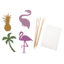 Set of 4pcs Shiny Tropical Style Cupcake Food Picks Cake Toppers Party Decoration
