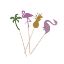 Set of 4pcs Shiny Tropical Style Cupcake Food Picks Cake Toppers Party Decoration
