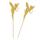 10pcs Gold Fairy Baby Kids Cake Picks Cupcake Toppers Baby Shower Birthday Wedding Christmas Party Decoration