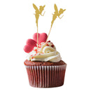 10pcs Gold Fairy Baby Kids Cake Picks Cupcake Toppers Baby Shower Birthday Wedding Christmas Party Decoration