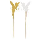 10pcs Gold Fairy Baby Kids Cake Picks Cupcake Toppers Baby Shower Birthday Wedding Christmas Party Decoration
