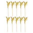 10pcs Gold Fairy Baby Kids Cake Picks Cupcake Toppers Baby Shower Birthday Wedding Christmas Party Decoration