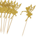 Pack of 10 Glitter Paper Fairy Cupcake Picks Cake Topper for Wedding Baby Shower