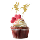 Pack of 10 Glitter Paper Fairy Cupcake Picks Cake Topper for Wedding Baby Shower