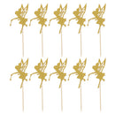 Pack of 10 Glitter Paper Fairy Cupcake Picks Cake Topper for Wedding Baby Shower