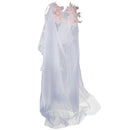 Handmade Bridal Wedding White Veil 2 Tier with Barrette Bride To Be Fancy Dress Veil Flower Garland Pearl Veil