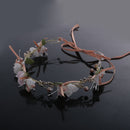 Vintage Floral Hair Band Vine Headband Flower Girl Boho Tiara Women Bridal Wedding Headpiece Ribbon Crown Wreath