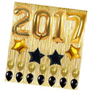 Large Foil 2017 Graduation Balloons Metallic Fringe Curtain Party Decor Kits