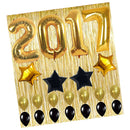 Large Foil 2017 Graduation Balloons Metallic Fringe Curtain Party Decor Kits
