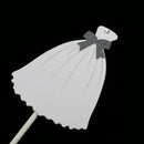 Pack of 6 Bride Dress Cupcake Cake Topper Food Picks Wedding Party Cake Centerpieces
