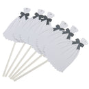 Pack of 6 Bride Dress Cupcake Cake Topper Food Picks Wedding Party Cake Centerpieces