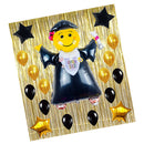 Graduation Balloons Kit- Black Gold Party Decorations Supplies Grad Ornament