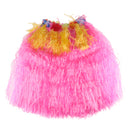 8PCS/SET Women Girls Ladies Fashionable Hula Grass Skirt Top Wrist Ankle Flower Hawaiian Costume Summer Beach Party Supplies 60CM Pink