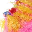 8PCS/SET Women Girls Ladies Fashionable Hula Grass Skirt Top Wrist Ankle Flower Hawaiian Costume Summer Beach Party Supplies 60CM Pink