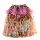 8PCS/SET Women Girls Ladies Fashionable Hula Grass Skirt Top Wrist Ankle Flower Hawaiian Costume Summer Beach Party Supplies Multi-Color