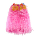8PCS/SET Women Girls Ladies Fashionable Hula Grass Skirt Top Wrist Ankle Flower Hawaiian Costume Summer Beach Party Supplies Clothing Accessory 80CM Pink