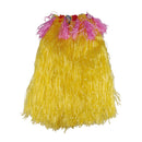 8PCS/SET Women Girls Ladies Fashionable Hula Grass Skirt Top Wrist Ankle Flower Hawaiian Costume Summer Beach Party Supplies Clothing Accessory 80CM Yellow