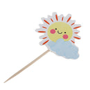 24/set Animals Flower Cake Cupcake Topper Pick for Kids Birthday Party DÃ©cor