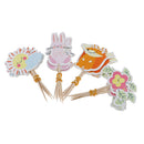 24/set Animals Flower Cake Cupcake Topper Pick for Kids Birthday Party DÃ©cor