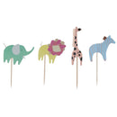 24pcs /Set Zoo Animal Cupcake Picks Cake Toppers Party Favors Decoration