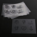 12pcs Vintage Circle Black Clear Stickers Ice-cream Heart Album Diary Box Bag Calendar Envelope Seals Gift Stickers Label Scrapbooking