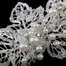 Elegant Women Girls Crystal Flower Pearls Hair Clip Barrette Headpieces Hair Jewelry Costume