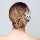 Elegant Women Girls Crystal Flower Pearls Hair Clip Barrette Headpieces Hair Jewelry Costume