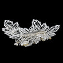 Elegant Women Girls Crystal Flower Pearls Hair Clip Barrette Headpieces Hair Jewelry Costume