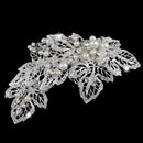 Elegant Women Girls Crystal Flower Pearls Hair Clip Barrette Headpieces Hair Jewelry Costume