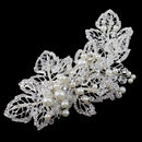 Elegant Women Girls Crystal Flower Pearls Hair Clip Barrette Headpieces Hair Jewelry Costume