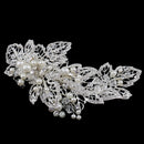 Elegant Women Girls Crystal Flower Pearls Hair Clip Barrette Headpieces Hair Jewelry Costume