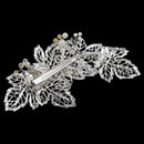Elegant Women Girls Crystal Flower Pearls Hair Clip Barrette Headpieces Hair Jewelry Costume