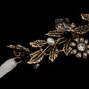 Elegant Women Lady Crystal Pearls Flower Headband Wedding Party Hair jewelry Costume